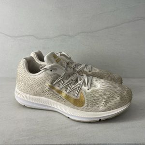 Nike Womens Zoom Winflo 5 AA7414-008 Beige Running Shoes Sneakers Size 9.5